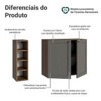 Buffet Aparador Com Adega 100cm 2 Portas Vik Madesa 16 Rustic-cinza - 2
