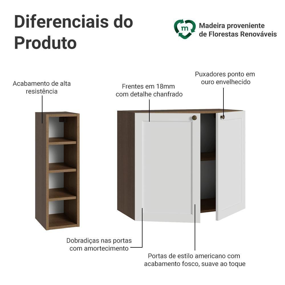 Buffet Aparador Com Adega 100cm 2 Portas Vik Madesa 16 Rustic-branco - 4
