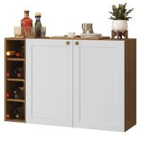 Buffet Aparador Com Adega 100cm 2 Portas Vik Madesa 16 Rustic-branco - 2