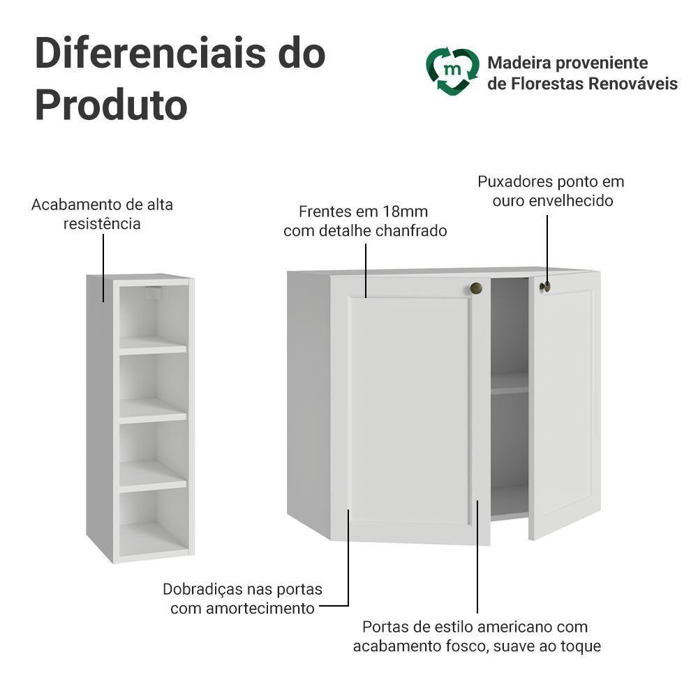 Buffet Aparador Com Adega 100cm 2 Portas Vik Madesa 16 Branco - 4