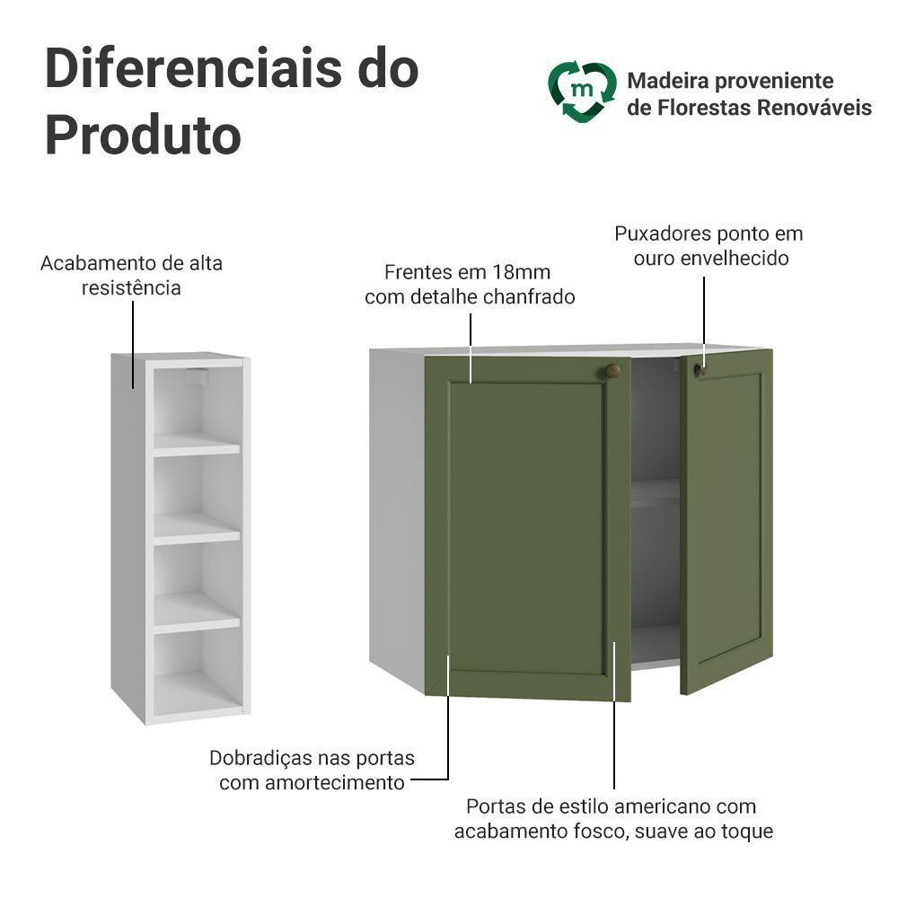 Buffet Aparador Com Adega 100cm 2 Portas Vik Madesa 16 Branco-verde - 4