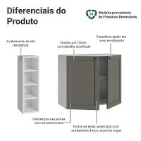 Buffet Aparador Com Adega 100cm 2 Portas Vik Madesa 16 Branco-cinza