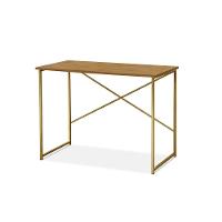 Aparador Steel 90 Cm Estilo Industrial Com Pés Em Aço Dourado-naturale - 1