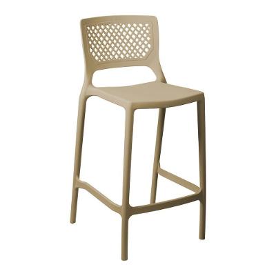 Banqueta Alta Para Cozinha Areia Empilhável Vênus Em Polipropileno Acrilys