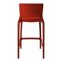 Banqueta Alta Cozinha Vermelho Empilhável Urano Em Polipropileno Acrilys
