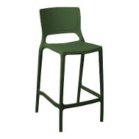 Banqueta Alta Cozinha Verde Musgo Empilhável Urano Em Polipropileno Acrilys - 1