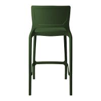 Banqueta Alta Cozinha Verde Musgo Empilhável Urano Em Polipropileno Acrilys