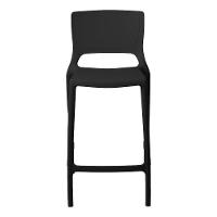 Banqueta Alta Cozinha Preta Empilhável Urano Em Polipropileno Acrilys - 3