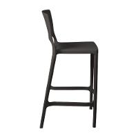 Banqueta Alta Cozinha Grafite Empilhável Urano Em Polipropileno Acrilys - 2