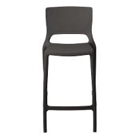 Banqueta Alta Cozinha Grafite Empilhável Urano Em Polipropileno Acrilys - 3