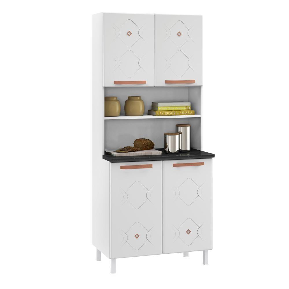 Armário Paneleiro Duplo De Aço Telasul Mirage 4 Portas Branco - 2