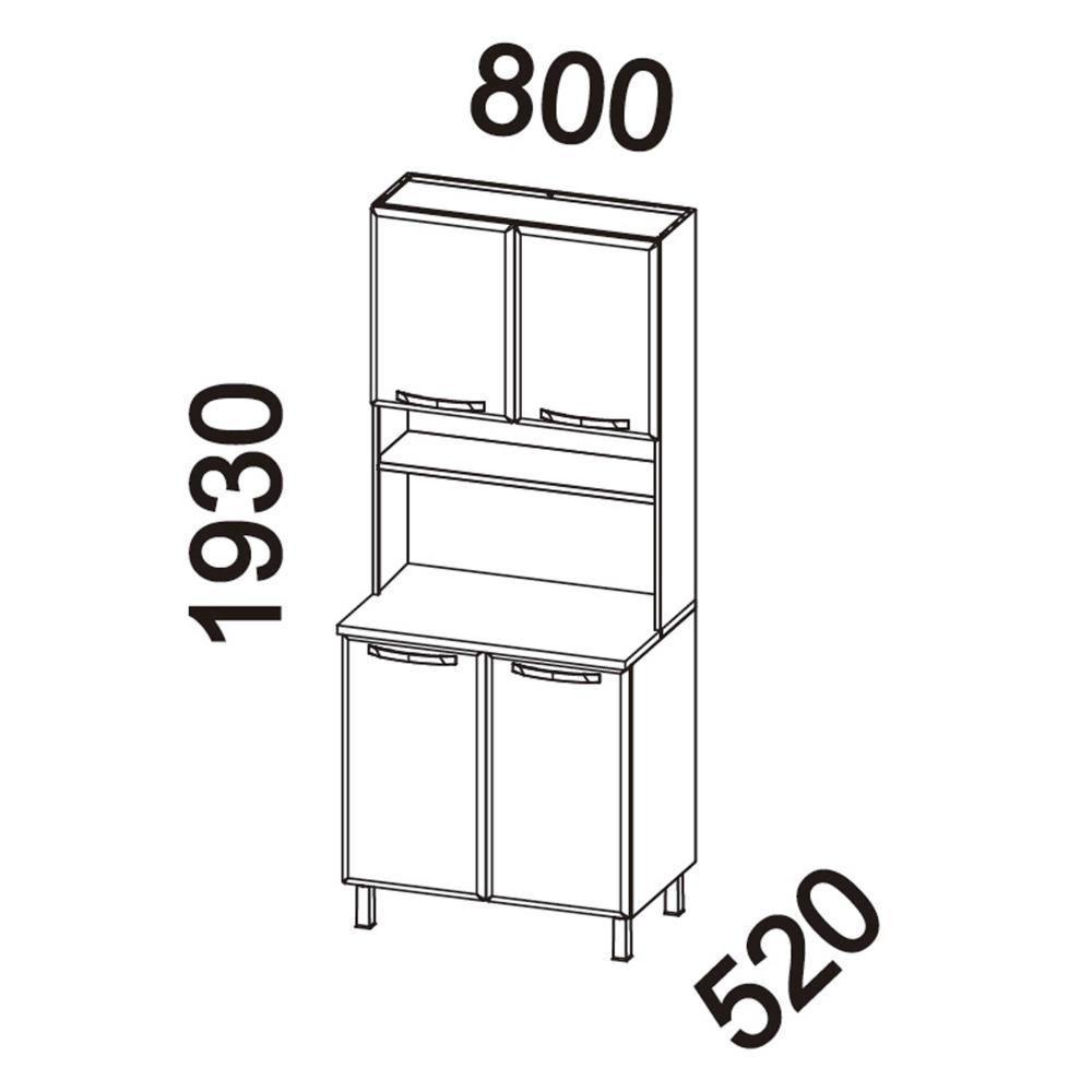 Armário Paneleiro Duplo De Aço Telasul Mirage 4 Portas Branco - 5