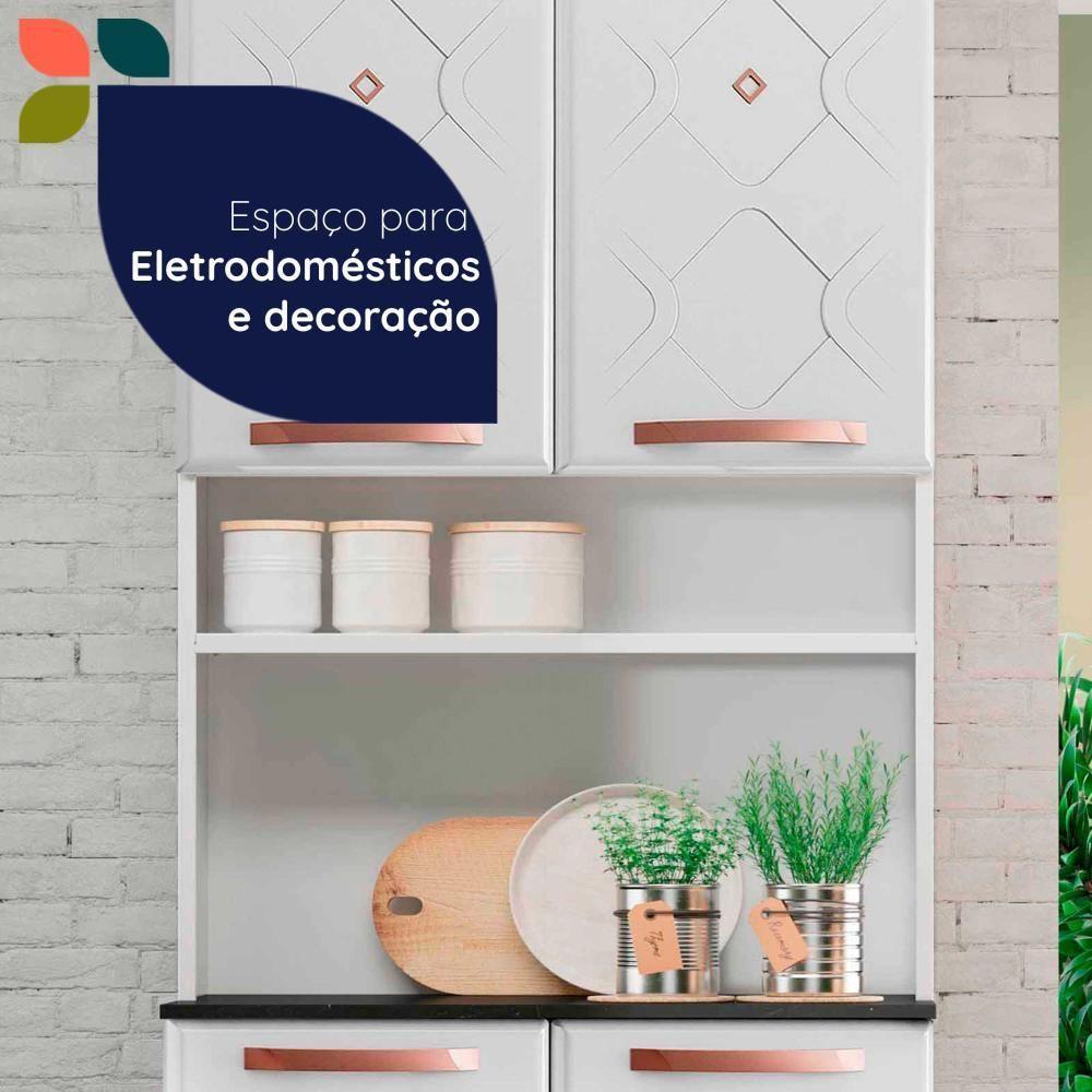 Armário Paneleiro Duplo De Aço Telasul Mirage 4 Portas Branco - 6