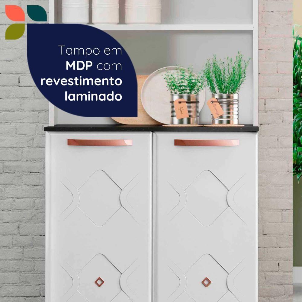 Armário Paneleiro Duplo De Aço Telasul Mirage 4 Portas Branco - 7