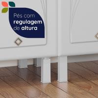 Armário De Cozinha Compacta De Aço Telasul Star C/ Vidro 3 Peças Branco - 8