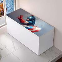 Baú Adesivado Infantil Personagens Capitão América - 1