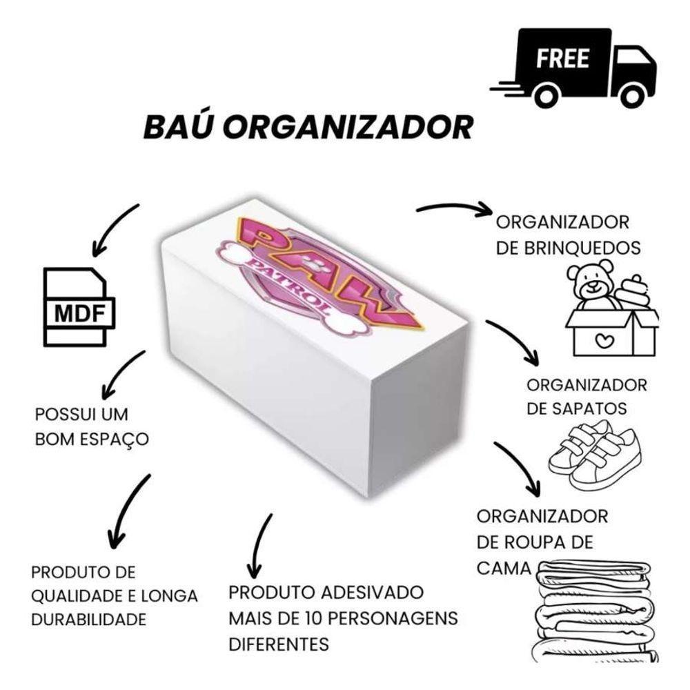 Baú Adesivado Infantil Personagens Sky - 5