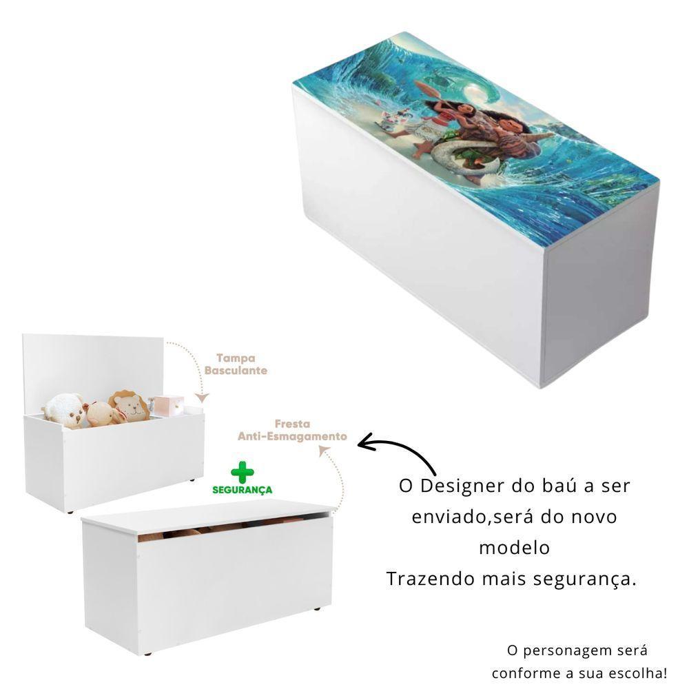 Baú Adesivado Infantil Personagens Moana - 2