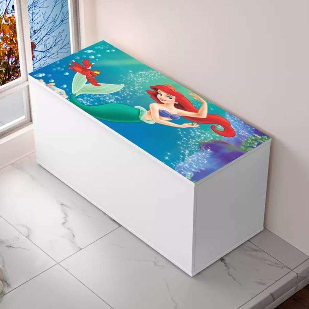 Baú Adesivado Infantil Personagens Ariel Pequena - 1