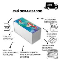 Baú Adesivado Infantil Personagens Ariel Pequena - 5
