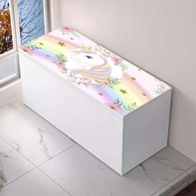 Baú Adesivado Infantil Personagens Unicórnio