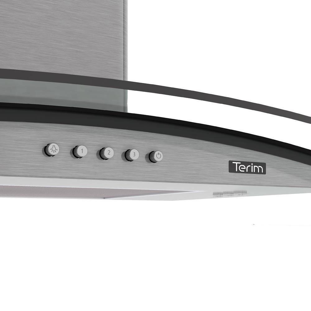 Coifa Terim de Parede Clean Vidro Curvo Kromanox 75cm Kromanox 220V - 6