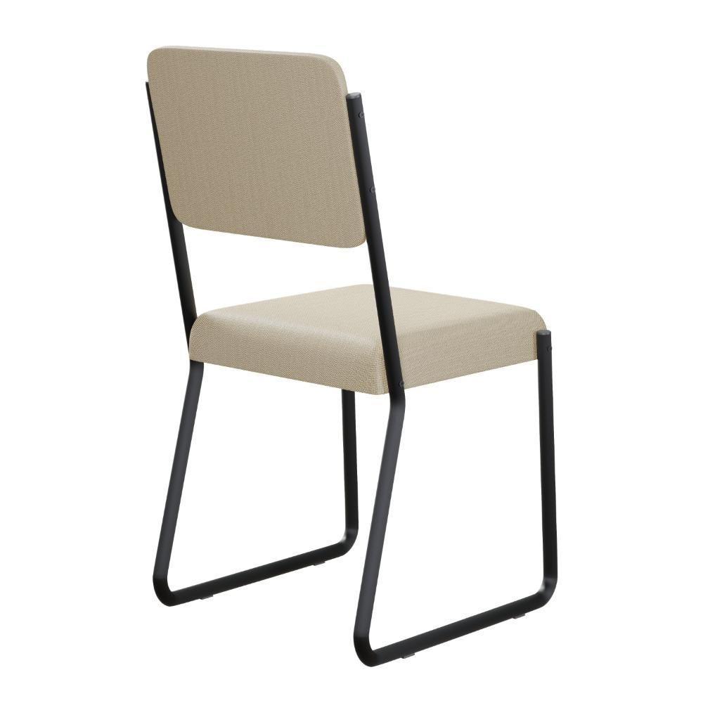 Conjunto 4 Cadeiras De Jantar Next Cinza Clr Crr-cr Caramelo Est.preta - 10