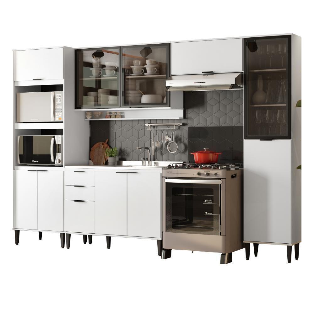 Cozinha Completa Miami Master Carraro Branco - 2