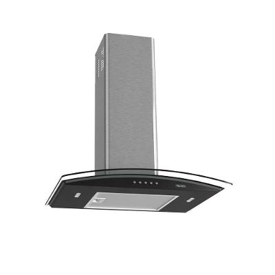 Coifa de Parede Terim Clean Vidro Curvo Black Kroma 60cm Inox Preto 220V