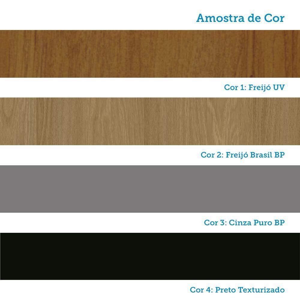 Cozinha Completa 5 Peças Com Espaço Para Micro-ondas E Tampo Freijó-freijó Brasil-cinza Puro - 10