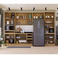 Cozinha Completa 5 Peças Com Espaço Para Micro-ondas E Tampo Freijó-freijó Brasil-cinza Puro - 3