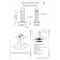 Coifa Terim Ilha Vidro Curvo Inox 75cm Inox 220V - 3
