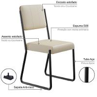 Conjunto 2 Cadeiras De Jantar Next Areia Corr-cr Caramelo Est.preta - 7
