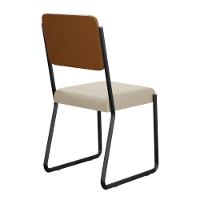 Conjunto 2 Cadeiras De Jantar Next Areia Corr-cr Caramelo Est.preta - 9