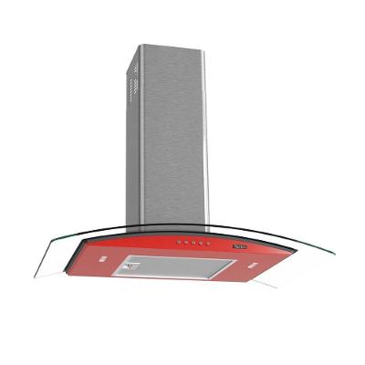 Coifa de Parede Terim Clean Vidro Curvo Vermelha Kroma 75cm com LED 220V