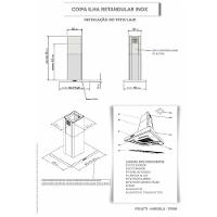 Coifa Ilha 90cm Retangular Terim Inox 220V - 2