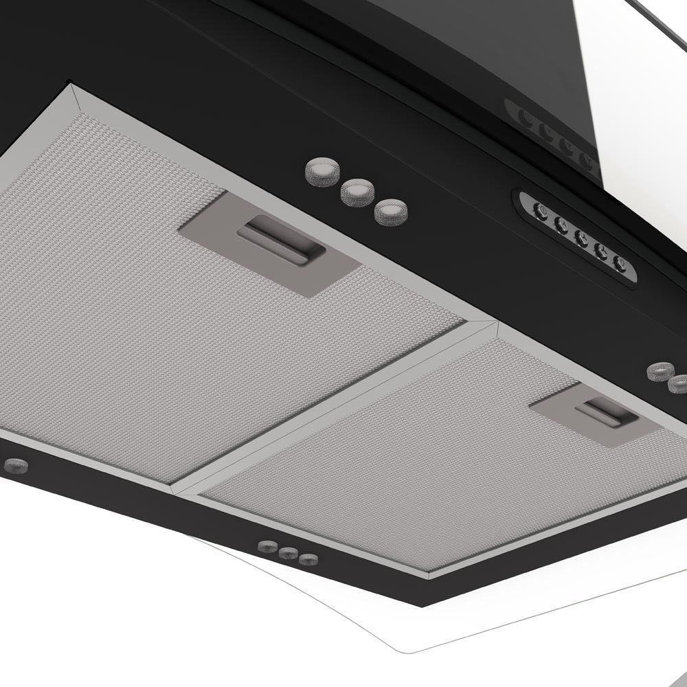 Coifa Terim Ilha Teto Vidro Curvo Black 75 cm Preto 110V - 4