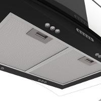 Coifa Terim Ilha Teto Vidro Curvo Black 75 cm Preto 110V