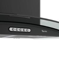 Coifa Terim Ilha Teto Vidro Curvo Black 75 cm Preto 110V - 5