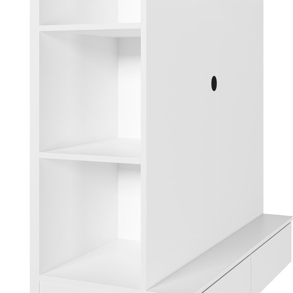 Closet Com Painel Wave 108cm 2 Gavetas E Cabideiro Branco - 5