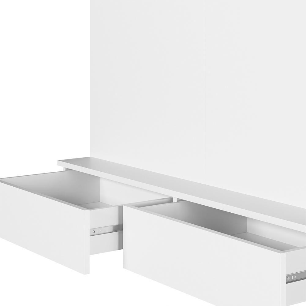 Closet Com Painel Wave 108cm 2 Gavetas E Cabideiro Branco - 6