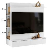 Closet Com Painel Wave 108cm 2 Gavetas E Cabideiro Branco - 3