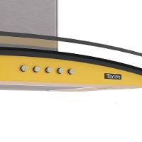 Coifa Terim de Parede Clean Vidro Curvo Amarela Kroma 70cm Amarelo 110V - 6