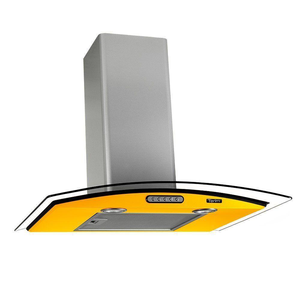 Coifa de Parede Vidro Curvo 60cm Duto Slim Terim Amar C Inox 110V - 1