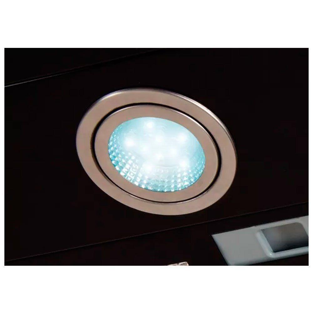 Coifa de Parede 90cm Vidro Curvo Terim Preto Com Inox 110V - 3