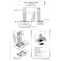 Coifa de Parede Vidro Curvo 75cm Duto Slim Terim Amar C Inox 220V - 5
