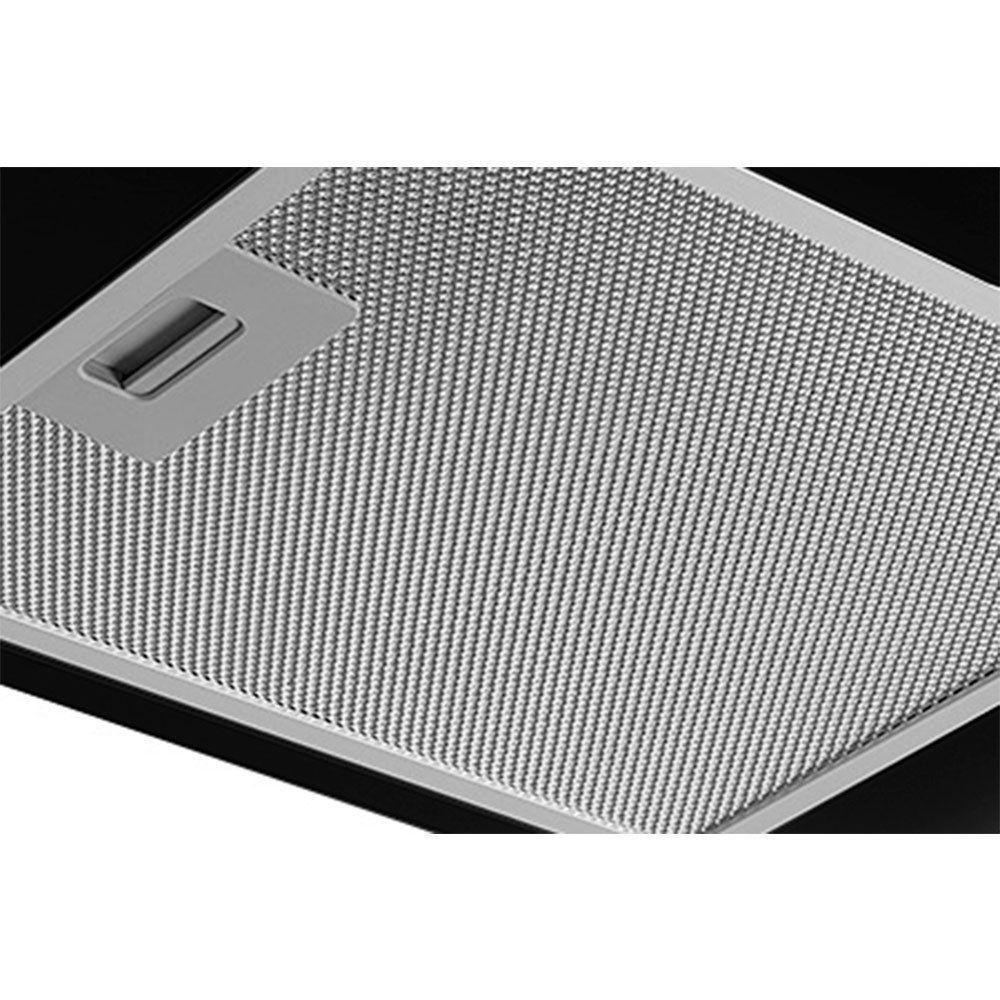 Coifa de Parede 60cm Vidro Curvo Terim Preto Com Inox 220V - 5