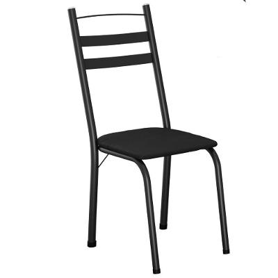 Cadeira Tubular America 061 Preto Assento Preto Artef Preto