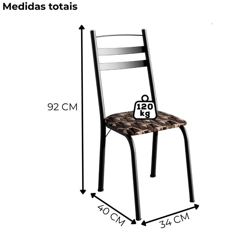 Cadeira Tubular America 061 Preto Assento Mosaico Palha Artef Mosaico Palha - 3