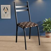 Cadeira Tubular America 061 Preto Assento Mosaico Palha Artef Mosaico Palha - 2